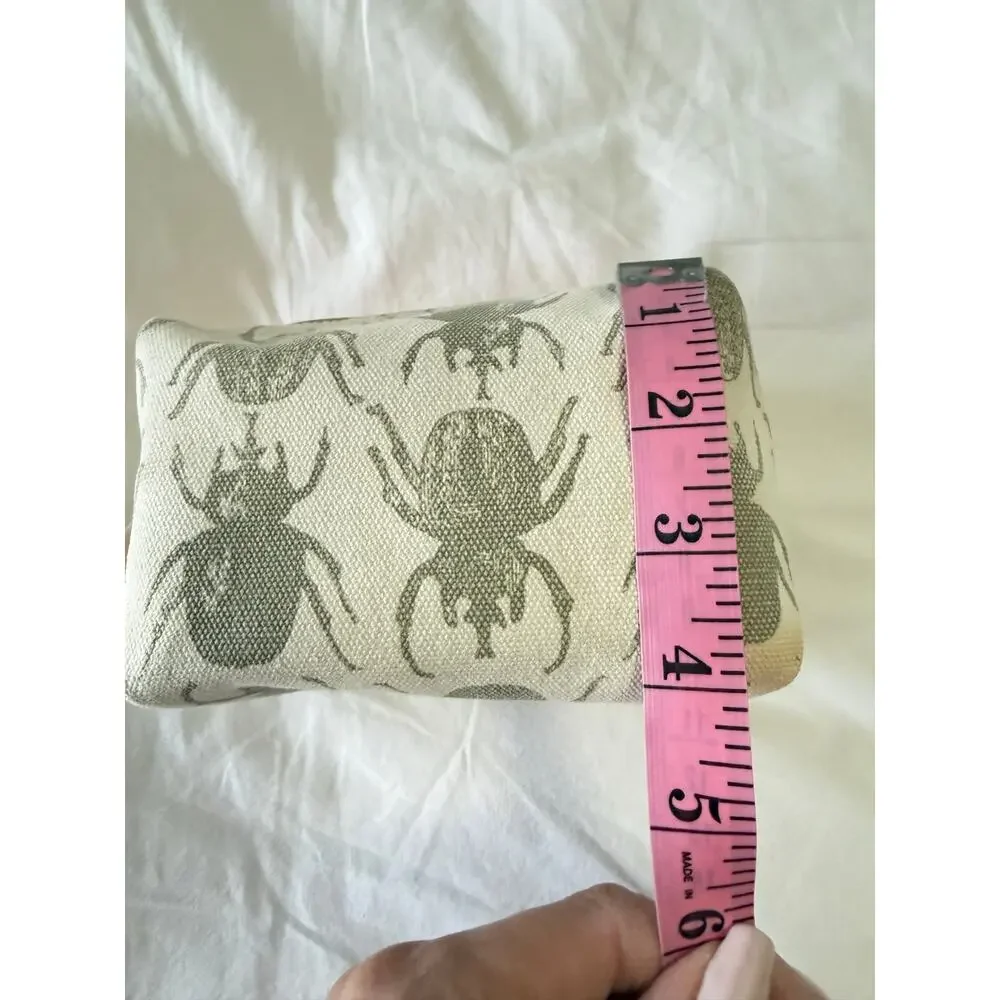 India Hicks | Stone Gray Lucky Beetle Cosmetics Bag Pouch - Picture 10 of 11